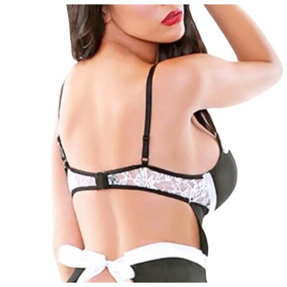 Plus Night Service Maid Costume Womens 3x 4x Cosplay Roleplay Outfit - Picture 10 of 11